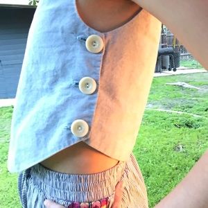 Laveer three button tank top